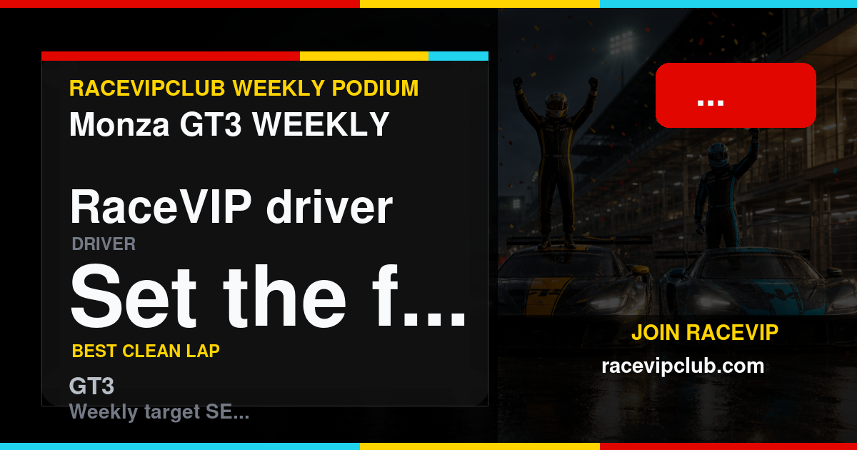 RaceVIP Weekly GT3 Monza Challenge share card